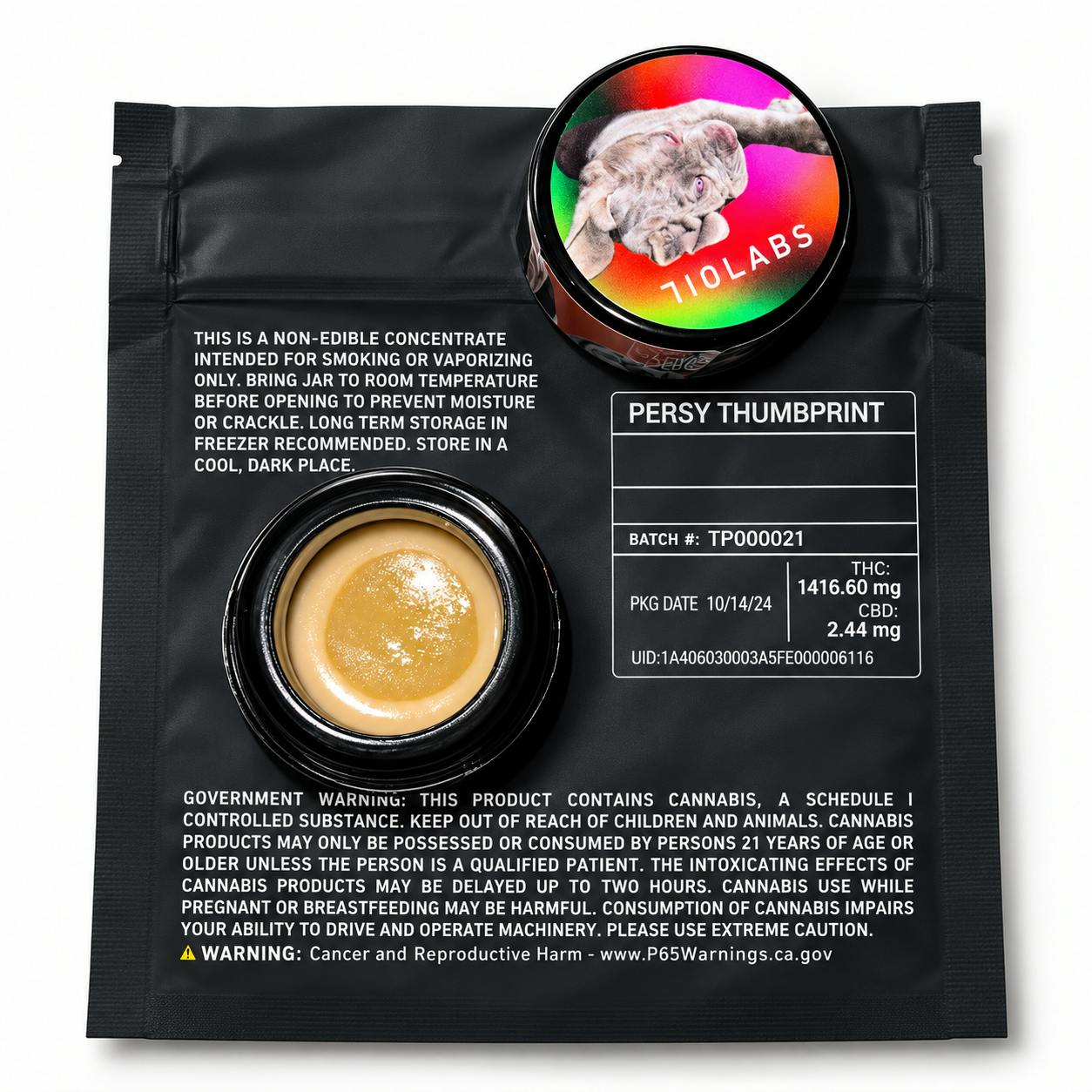 710 Labs - 2g Persy Thumbprint - Close Friends - Rambutan #11 + Chocolate Oranges #25