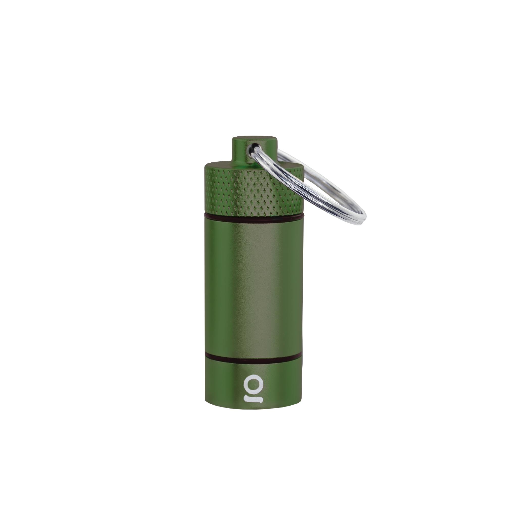Aluminum Storage Flower Key Chain | Green