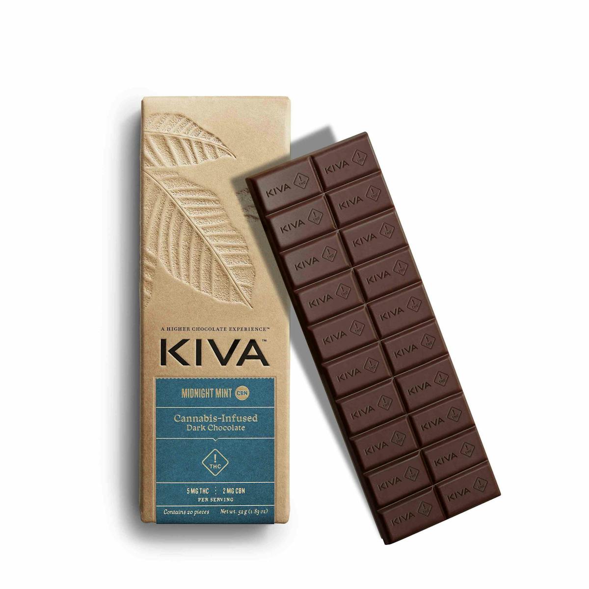 Photo of Midnight Mint Ice Hash Dark Chocolate Bar w/CBN