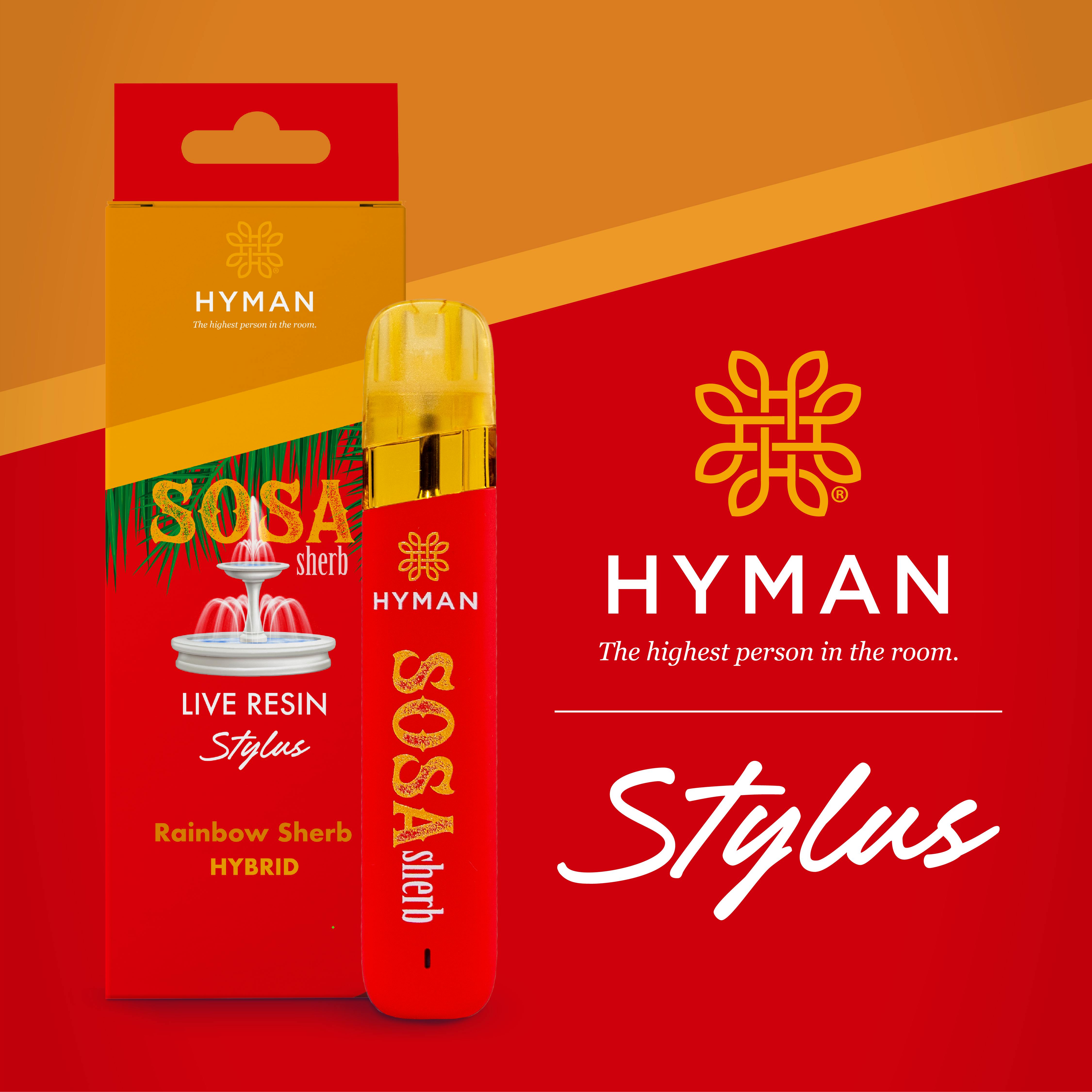 HYMAN Sosa Sherb | 1G LIVE RESIN DISPOSABLE — VAPORIZERS