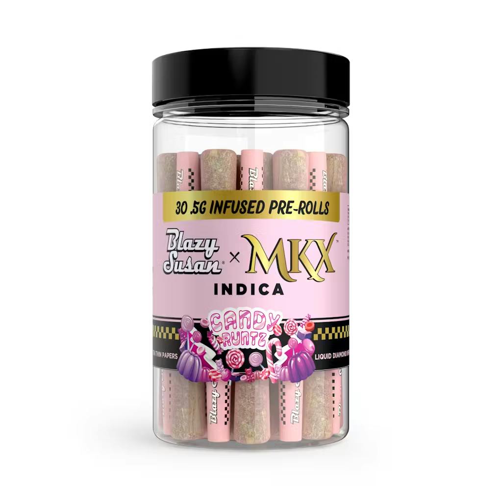 Blazy Susan x MKX - 30pk .5g Infused Prerolls - (15g) - Indica - **CANDY RUNTZ**