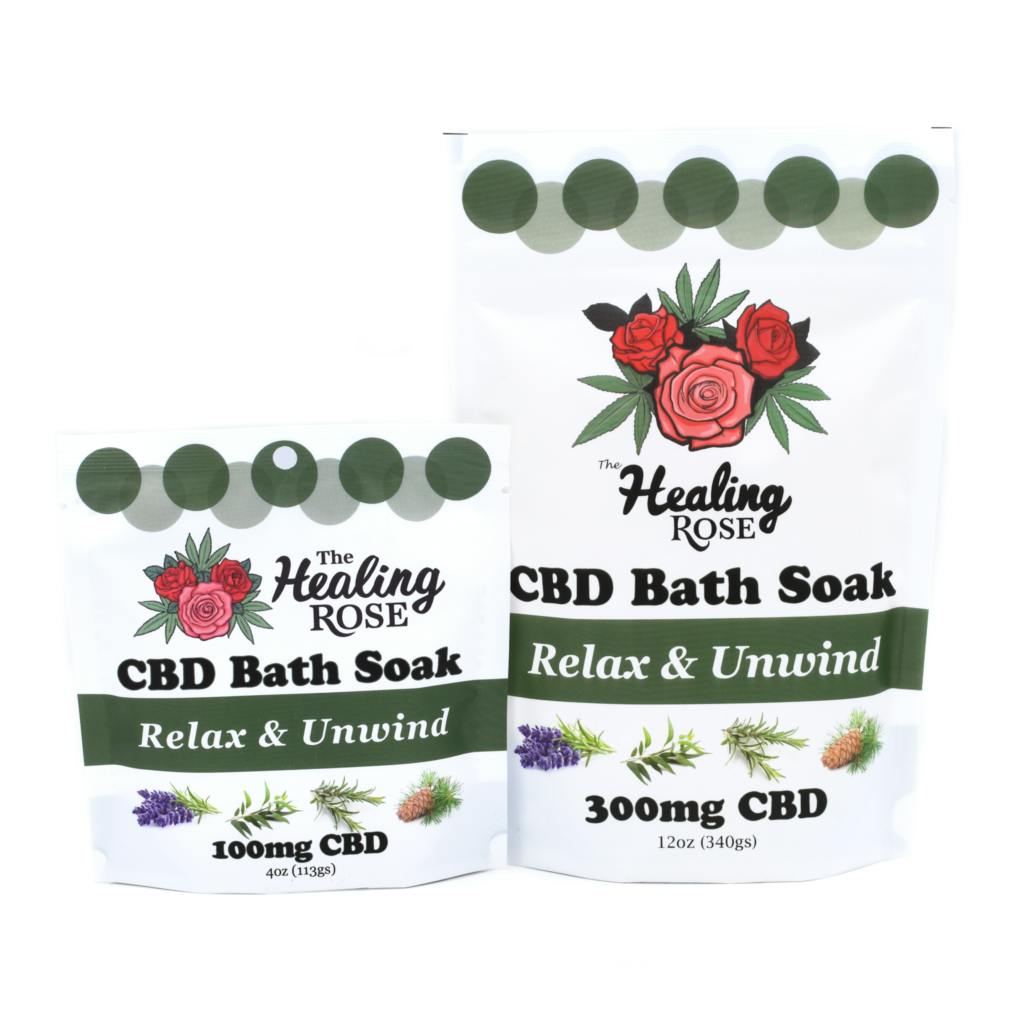 Healing Rose | Bath Soak | CBD | Relax & Unwind | 100mg CBD