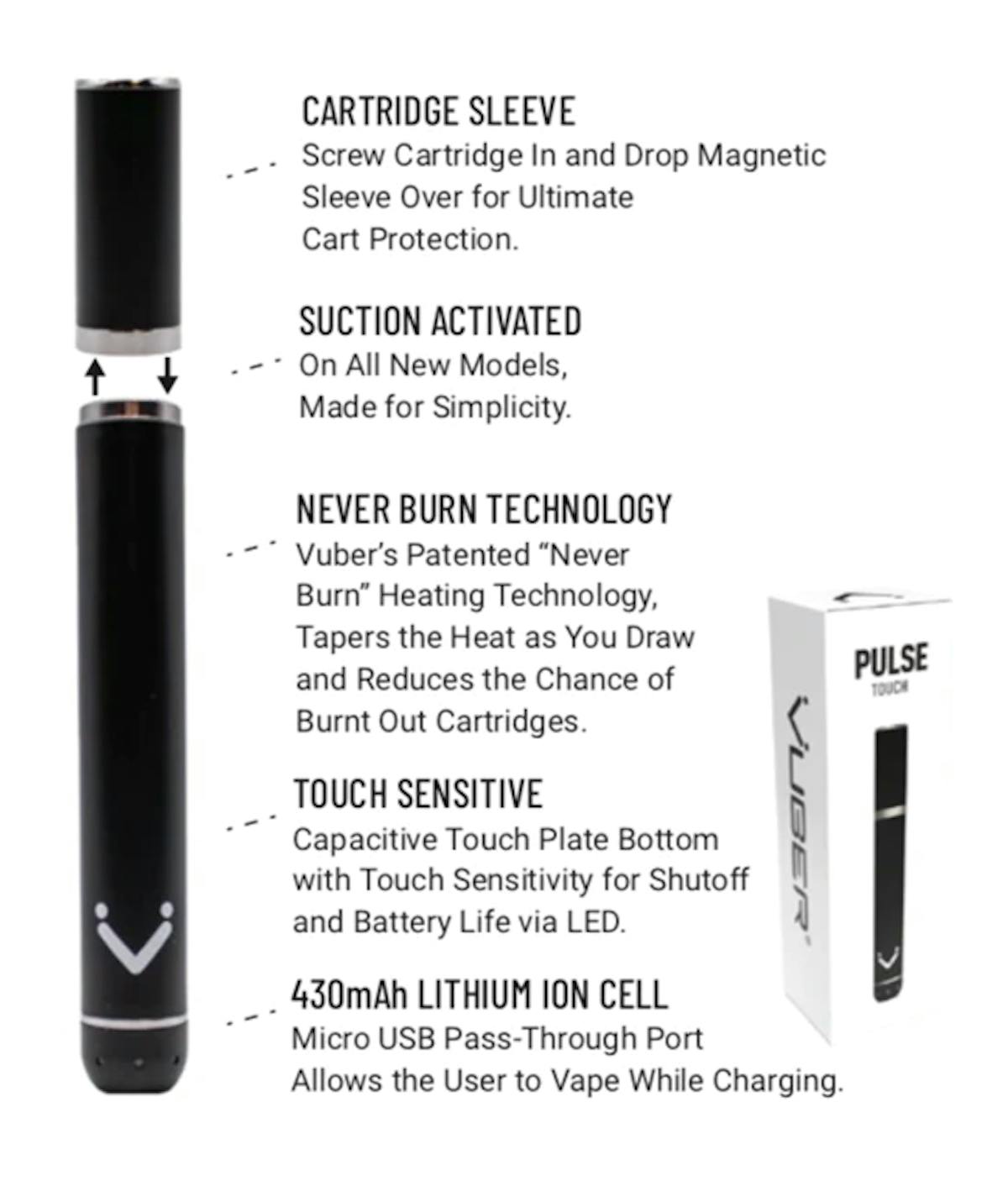 Image of Vuber Pulse Touch | Magnetic Sleeve | Smart Battery