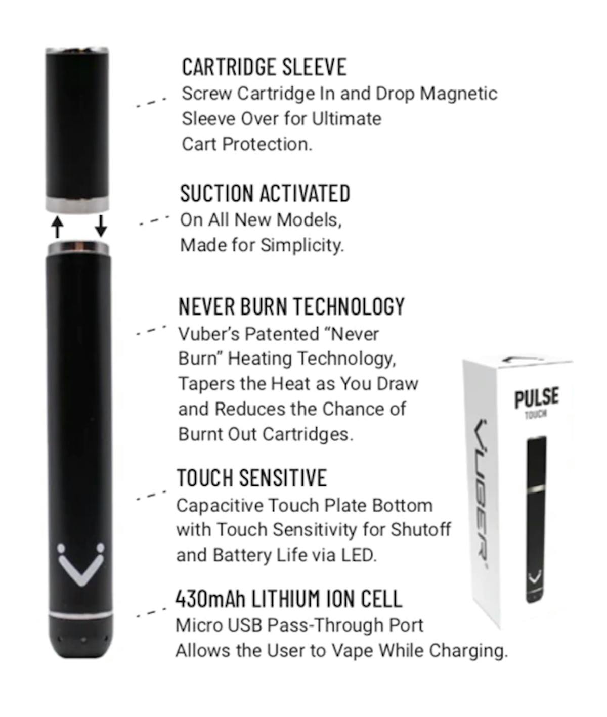 Vuber Pulse Touch | Magnetic Sleeve | Smart Battery Accessories | Vuber ...