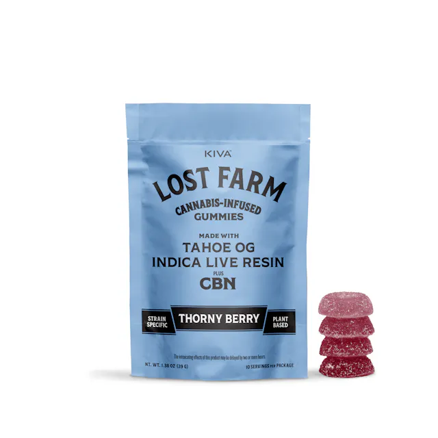 Lost Farm Live Resin Gummies Thorny Berry - OG Kush 10pk/100mg (indica, 2.8g)