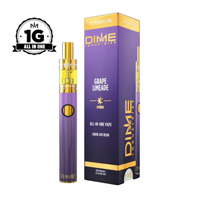 Dime Industries Disposables Live Reserve Grape Limeade 1g (hybrid)