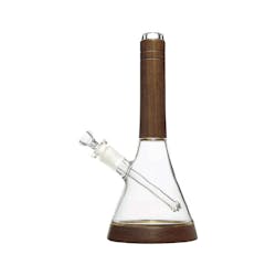 Glass & Walnut Beaker Bong