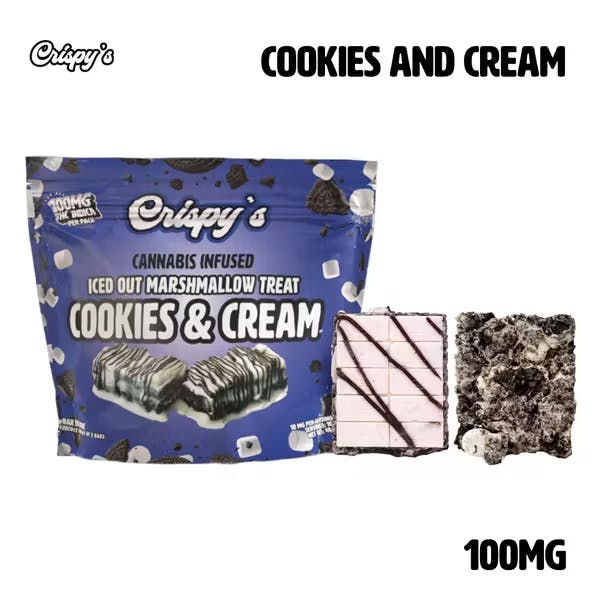 Crispy's - 100mg Crispy Rice Treat - Cookies & Cream
