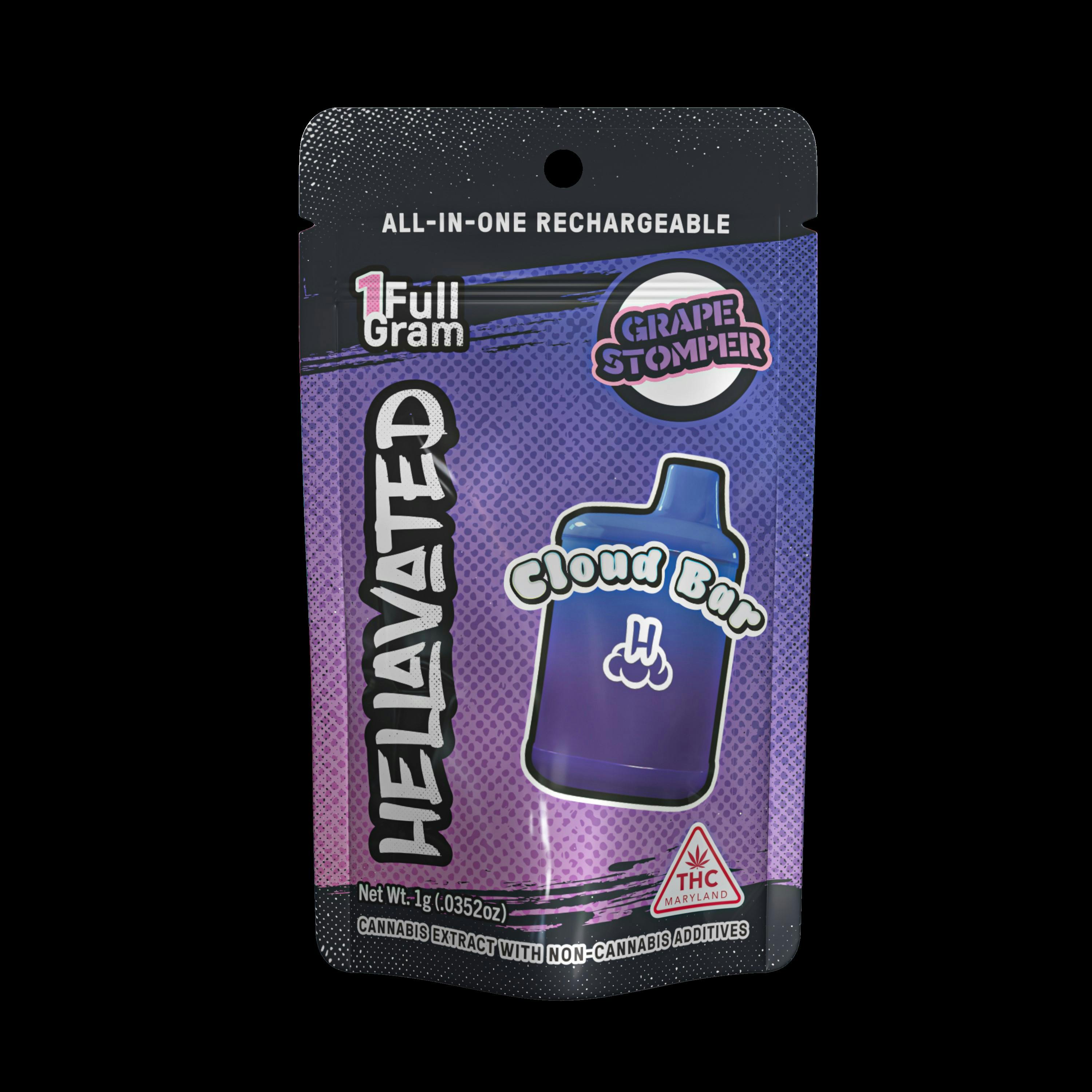 Grape Stomper Cloud Bar Rechargeable Disposable 1g | Liberty