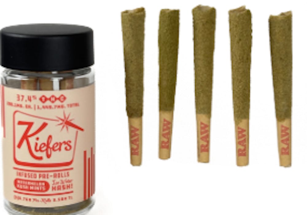 Product Infused Preroll | Watermelon Kush Mints (I) 5pk | Kiefers