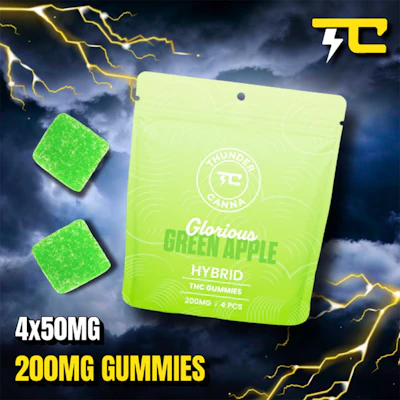 Thunder Canna - 200mg Gummies - Green Apple