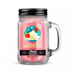 12oz Glass Mason Jar Candle - Whipped Strawdazzlez N' Cream