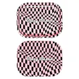 Rolling Tray w Lid Medium Trippy Checkers