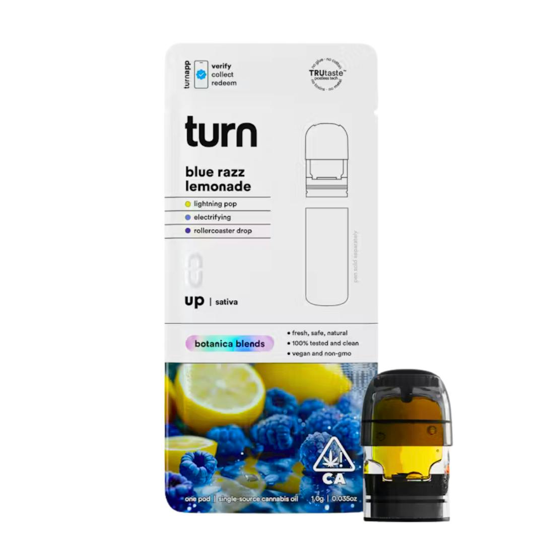 BLUE RAZZ LEMONADE BOTANICALS BLEND TURN UP POD