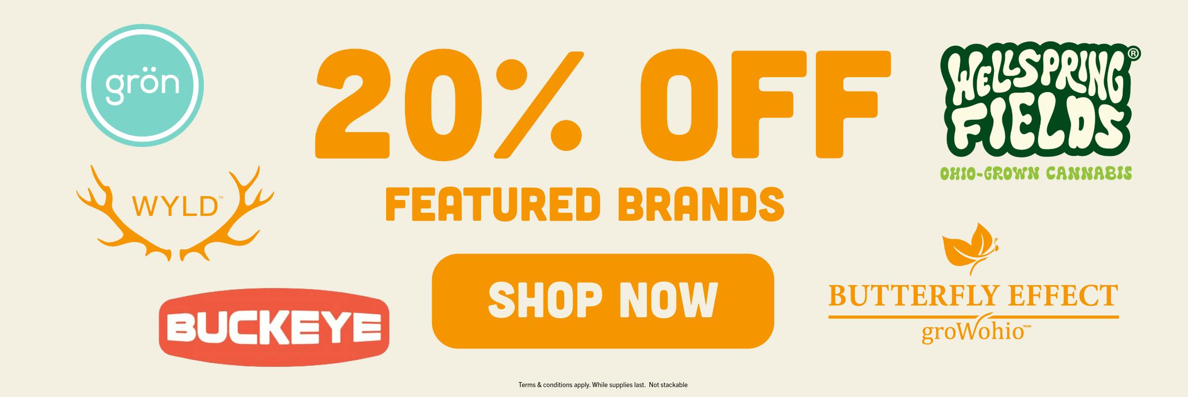 20% OFF FEATURED BRANDS SALE