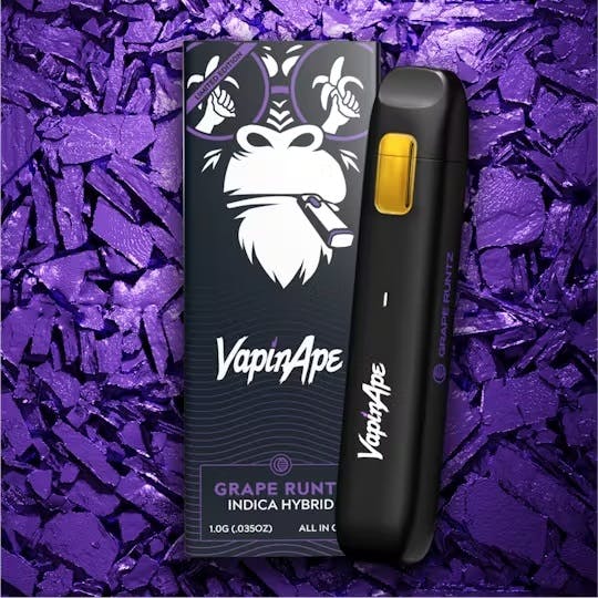 Product: VapinApe | Grape Runtz Full-Spectrum Disposable All-in-One Cartridge | 1g