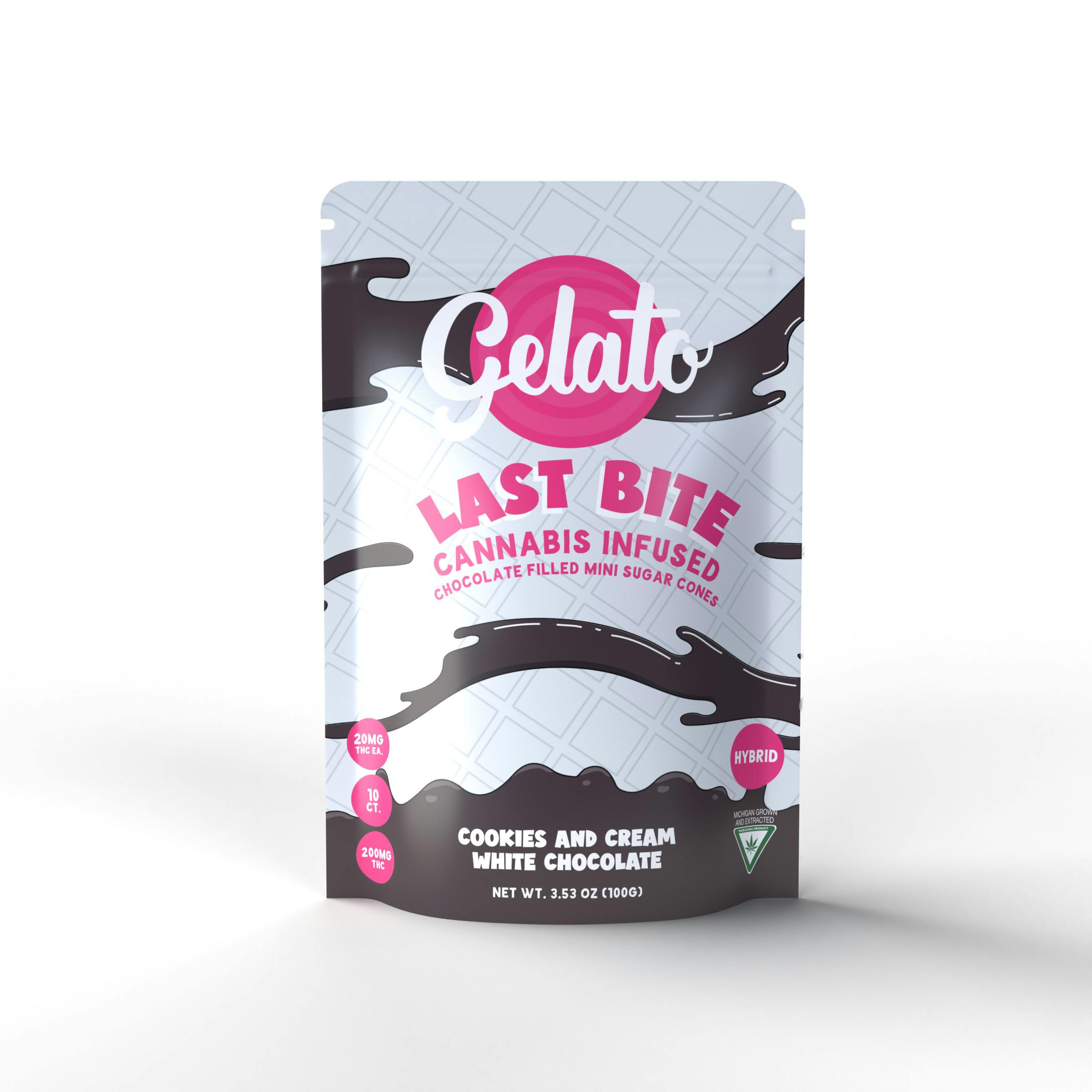 Product: Gelato | Cookies & Cream Last Bites Mini Cones Hybrid | 200mg