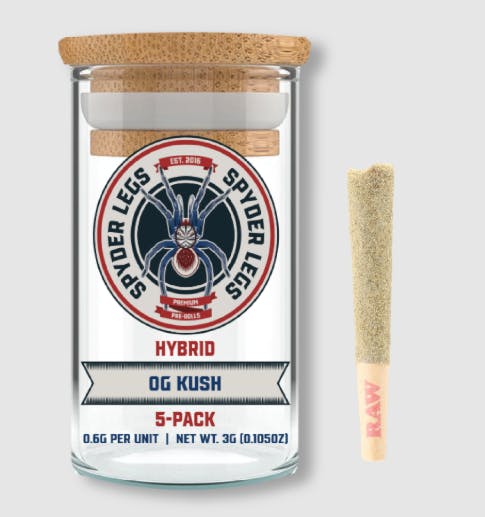 Product: OG Kush | 0.6g x 5pk | Infused | Spyder Legs