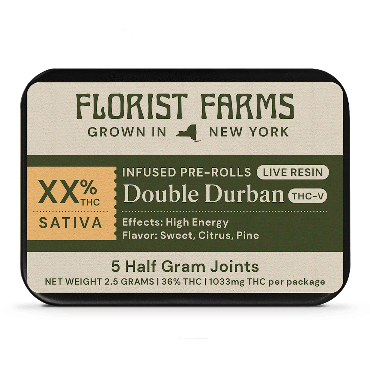 Photo of Florist Farms | Double Durban | Live Resin Infused 5pk