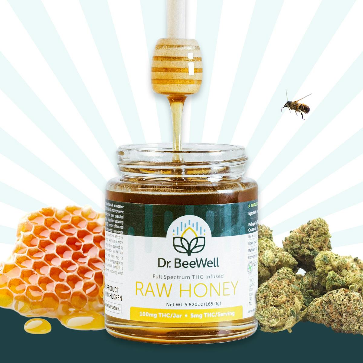 Photo of Local Raw Honey Infused With Full Spectrum THC | 100mg