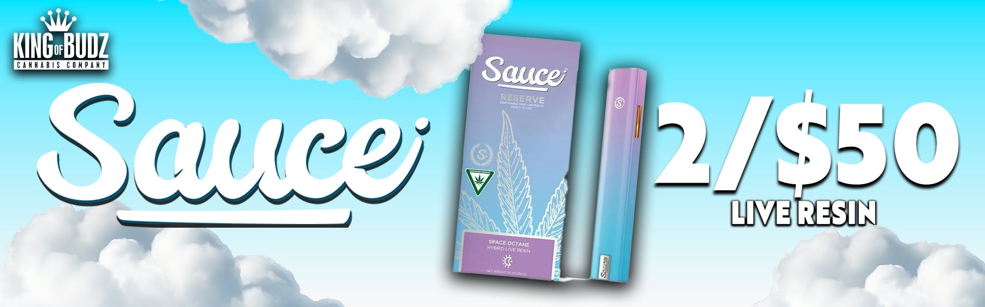Sauce Reserve 1G Disposables 2 For $50