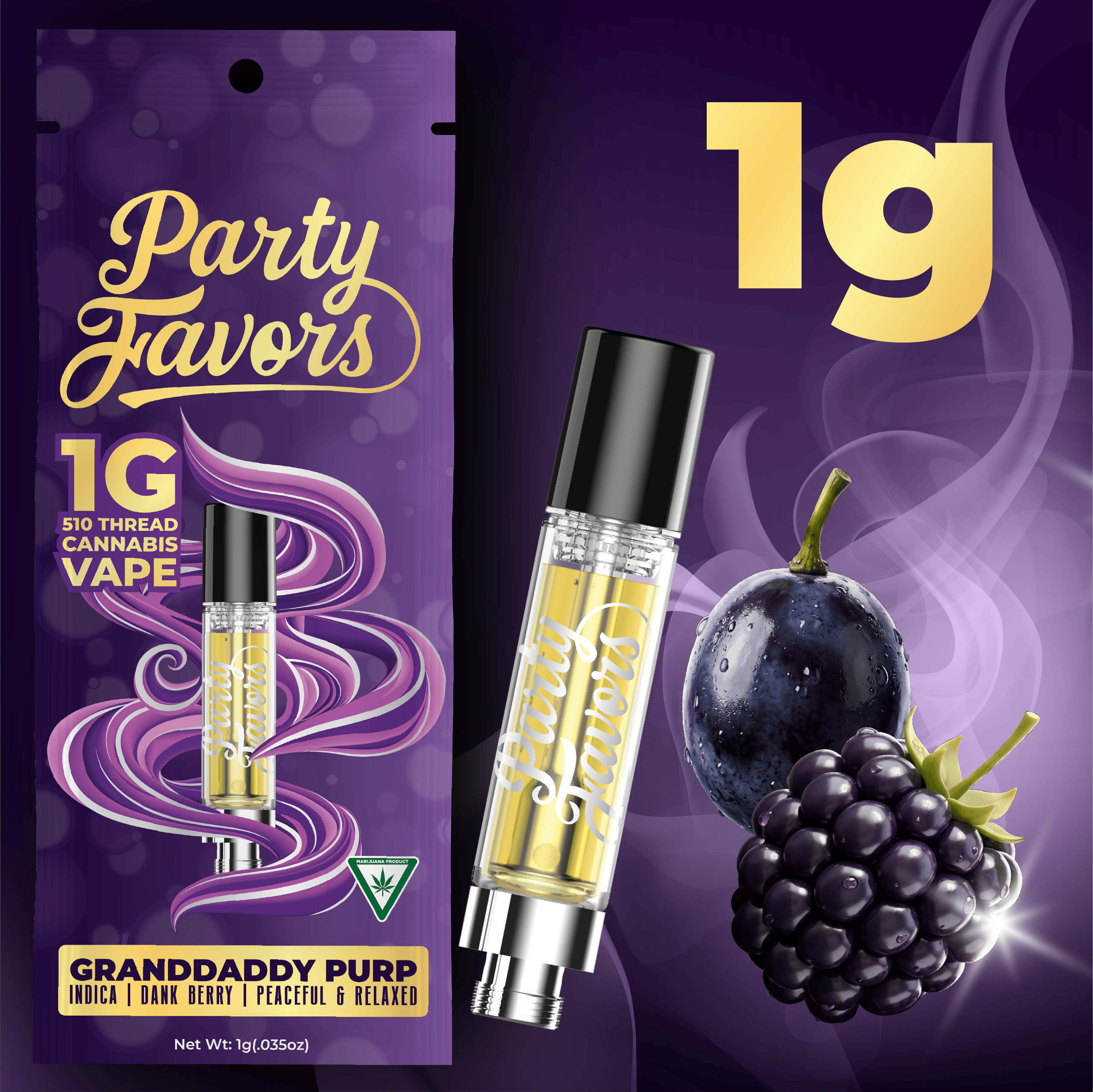 Party Favors 1g Cart Granddaddy Purp