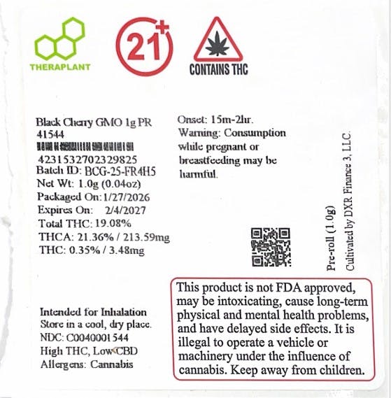 Black Cherry GMO 1g PR 41544 | Shangri-La Norwalk CT AVE