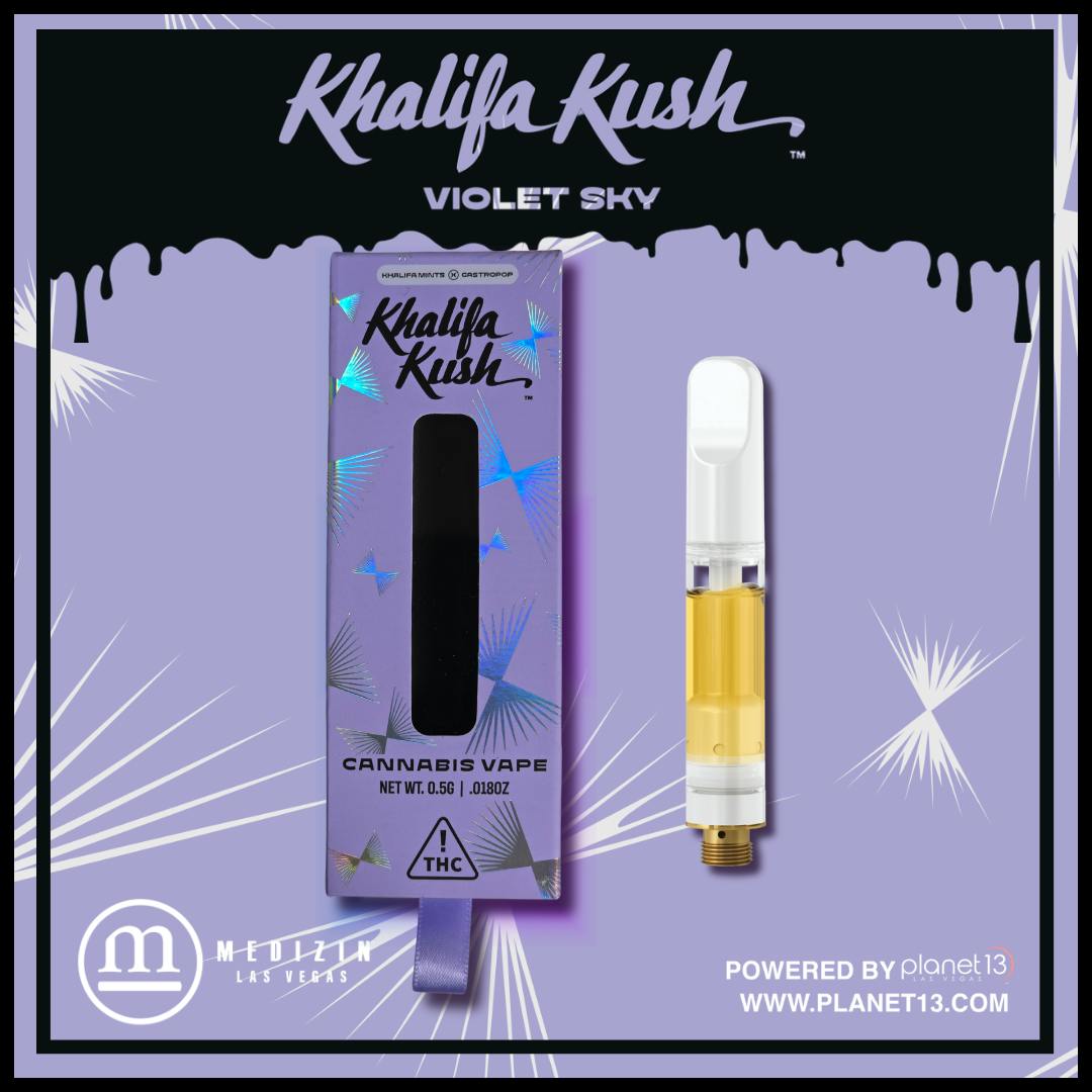 Khalifa Kush Violet Sky .5g Live Resin Vape Cartridge