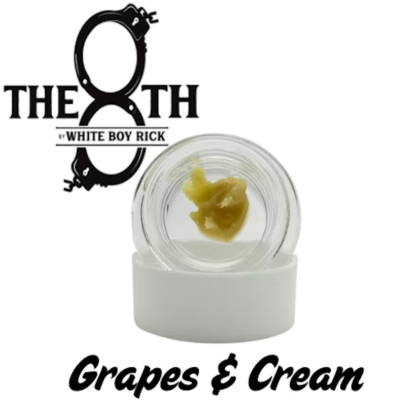 The 8th 1g Live Rosin Grapes & Cream