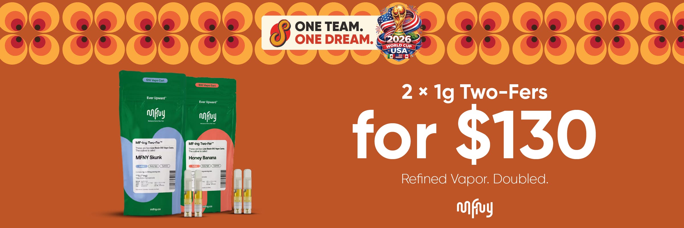 2 × 1g cartridges for $130 at Superfly Dispensary