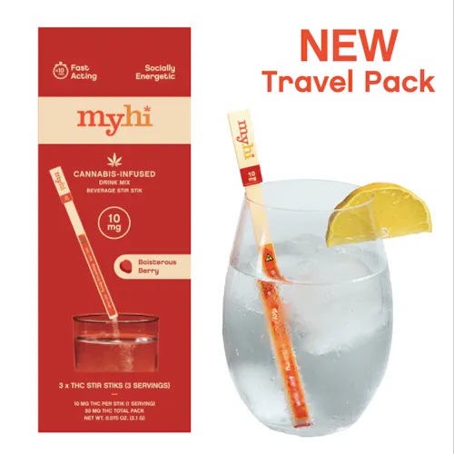 Boisterous Berry – 3 Pack THC Stir Sticks – 30mg – MyHi-active