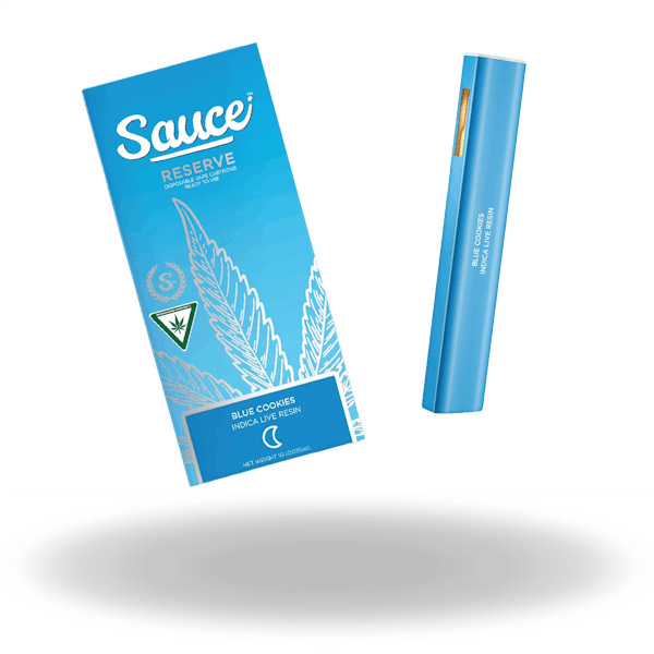 Product: Sauce | Blue Cookies Disposable/Rechargeable All-in-one Live Resin Cartridge | 1g