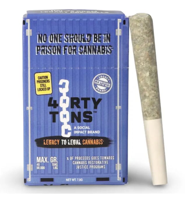 Pre-Roll | 40 Tons | Indica (Blueberry Muffin)  | 7.5g | 10ct