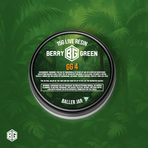 Berry Green - 15g Live Resin Baller Jar - GG#4