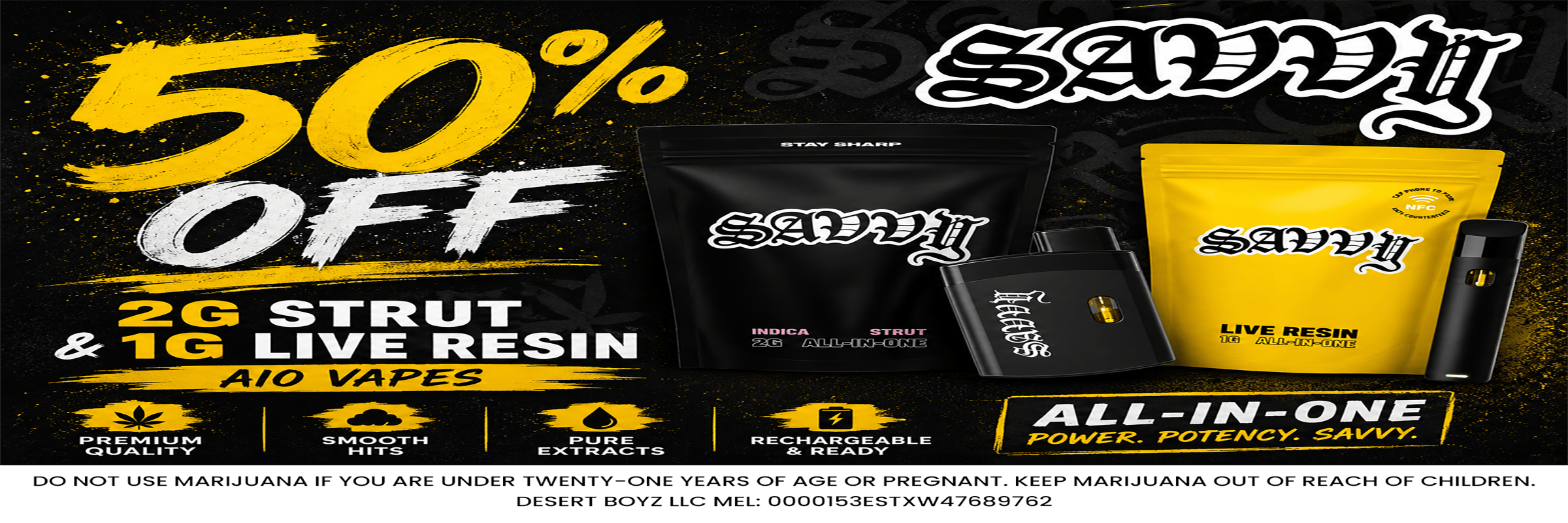 50% OFF | 2g Strut & 1G LR AIO | Savvy
