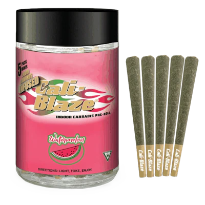 Watermelon Liquid Diamond Pre-Roll 5-Pack | 3.5g - PRE_ROLLS by Cali-Blaze at King of Budz