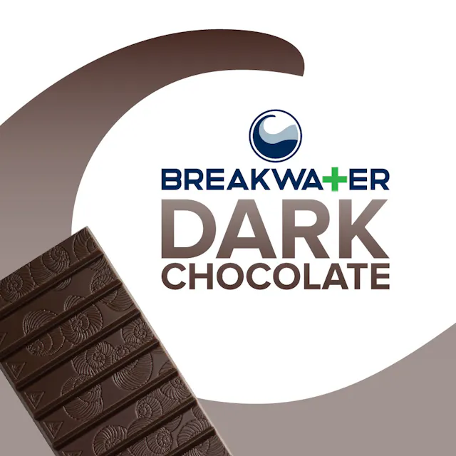 Breakwater Edibles Dark Chocolate 10pk/100mg (hybrid, chocolates, 2.8g)