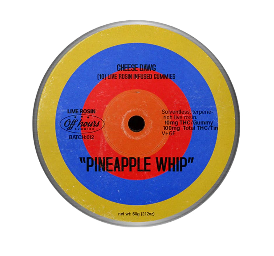 Off Hours | Cheese Dawg Pineapple Whip | Live Rosin | 100mg | 10ct