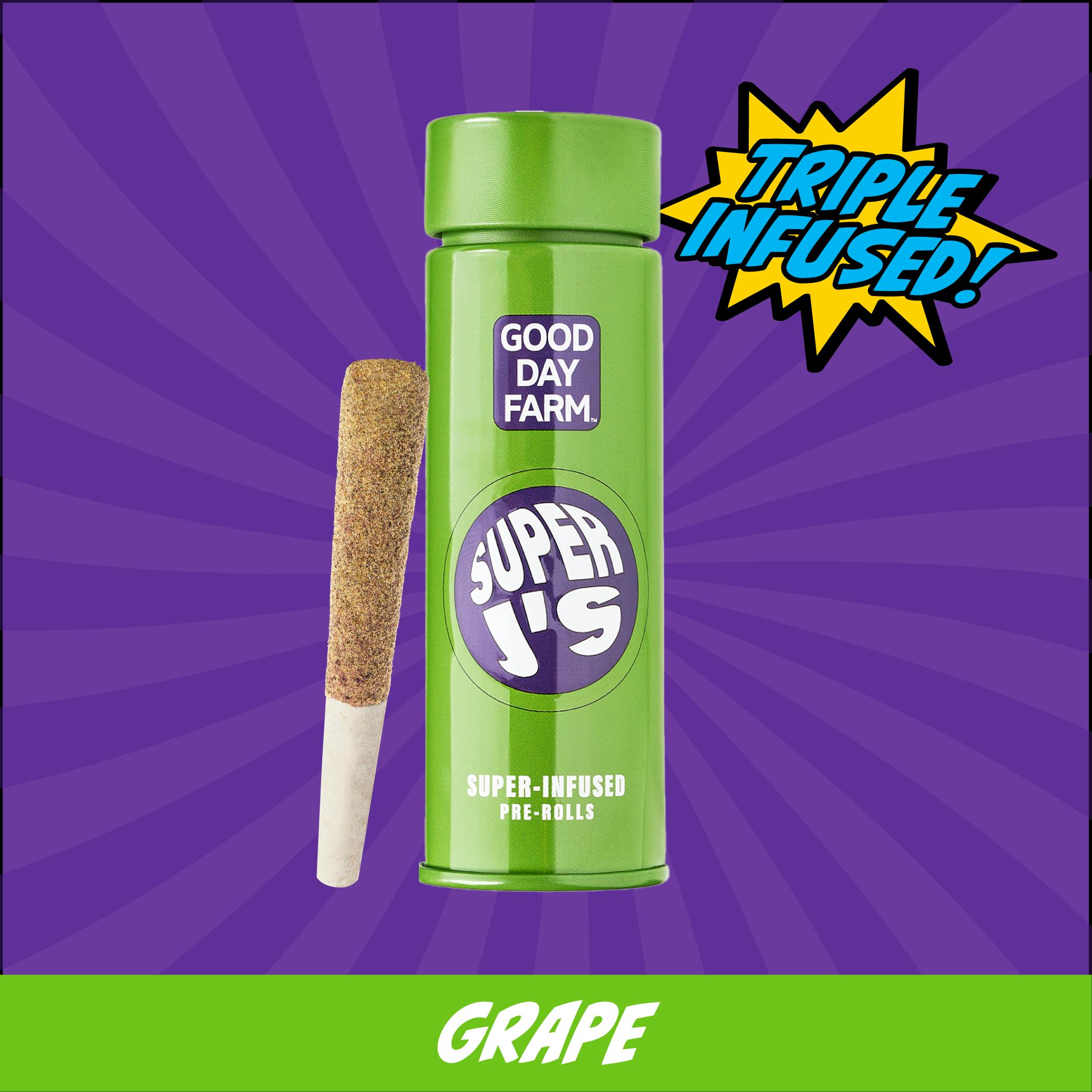 Good Day Farm GDF: Infused Pre-Roll Pack | Grape x Glitterbomb