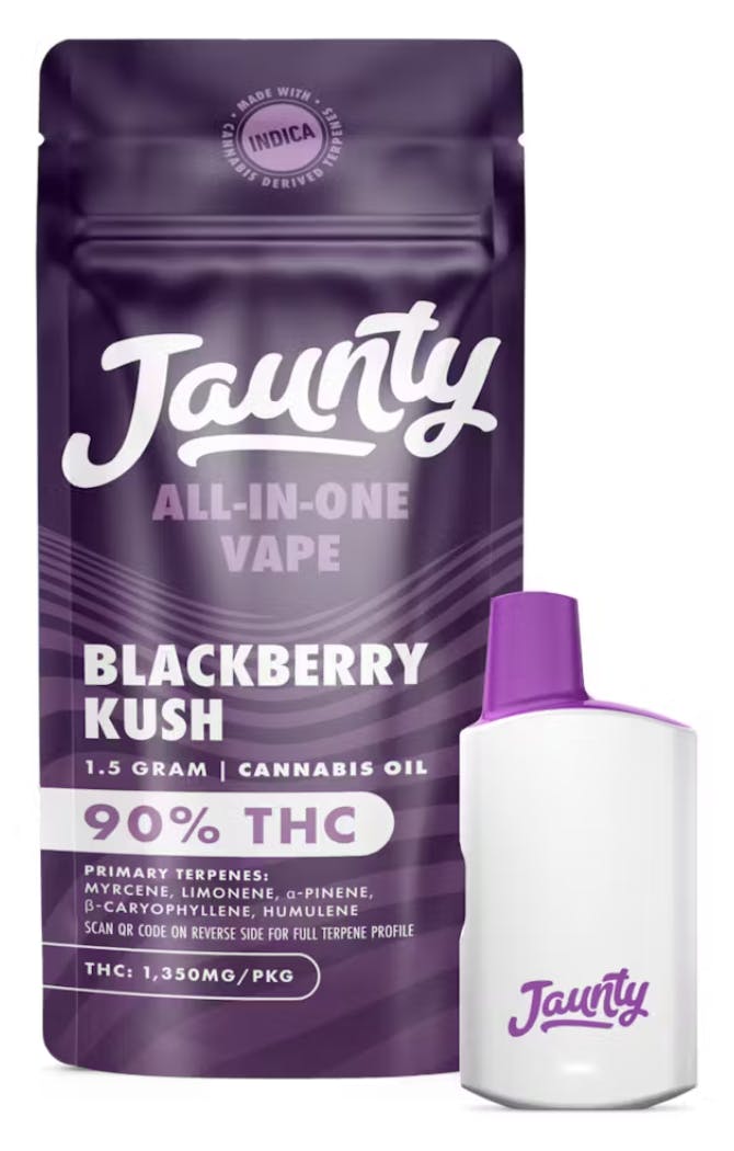 Jaunty- Blackberry Kush- Disposable Palm-1.5g