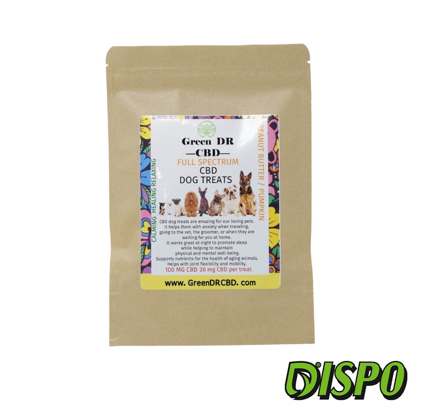 Green Dr CBD Dog Treats - Peanut Butter 300mg
