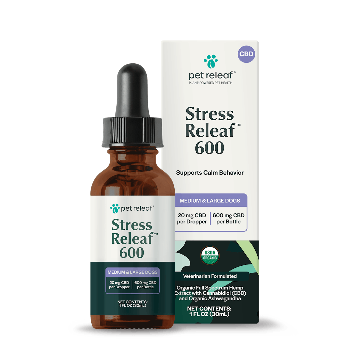 Photo of Pet Releaf – Organic Stress Releaf CBD Oil For M/L Dogs (600mg)