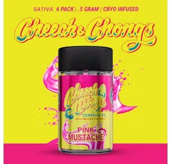 CHEECH & CHONG | PINK MUSTACHE | CRYO INFUSED PRE-ROLLS | 6 x 3G | HYBRID