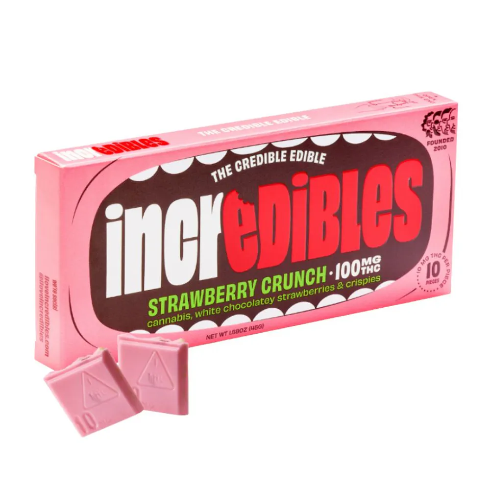 Product Incredibles - Strawberry Crunch - 100mg - Chocolate Bar