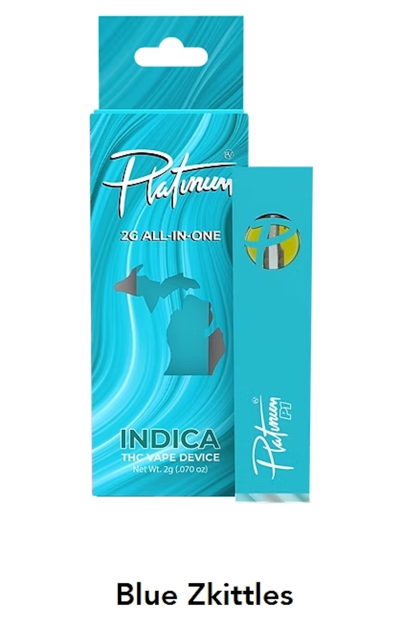 Platinum Vape Disposable | Blue Zkittlez
