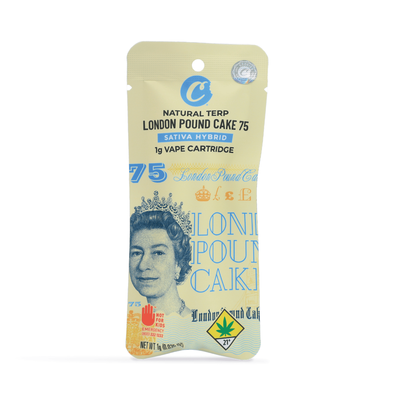 Buy Cookies London Pound Cake #75 Natural Terps Cartridge | 1g Online