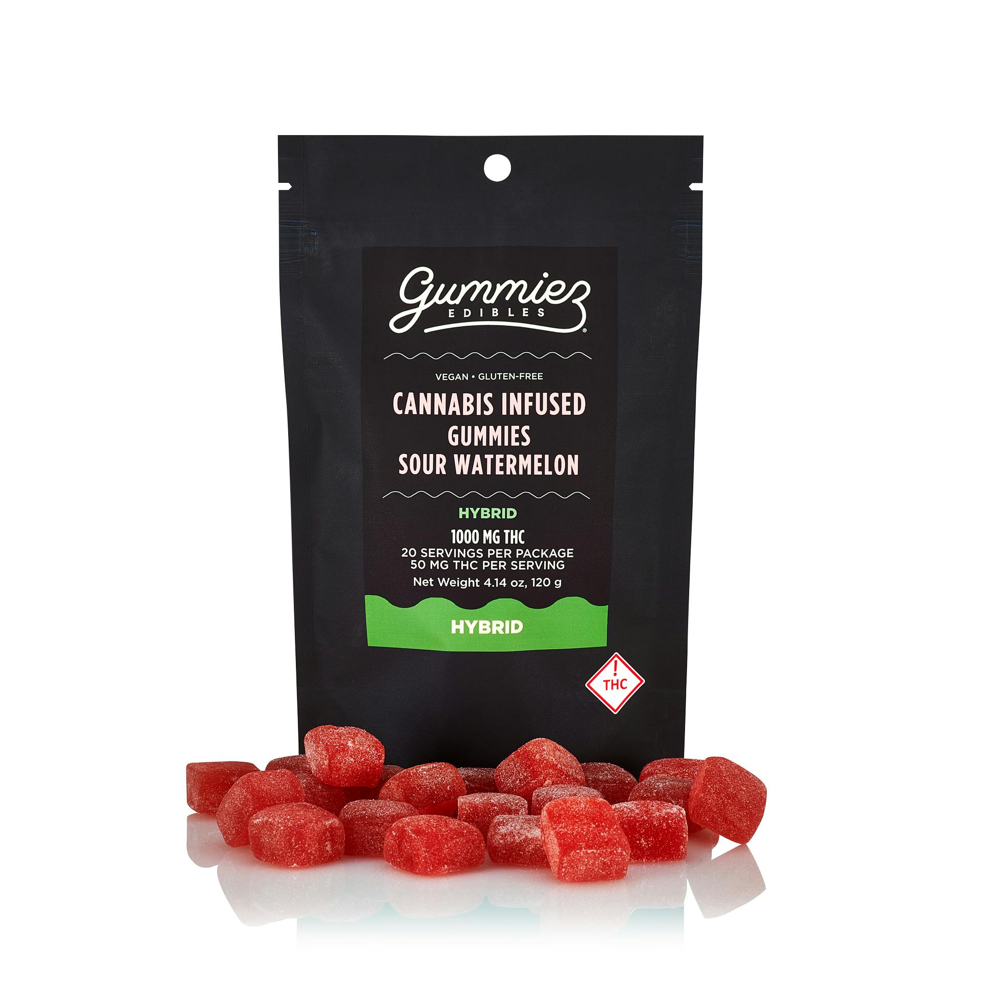 Sour Watermelon Gummies (20-Pack | 50mg Each)
