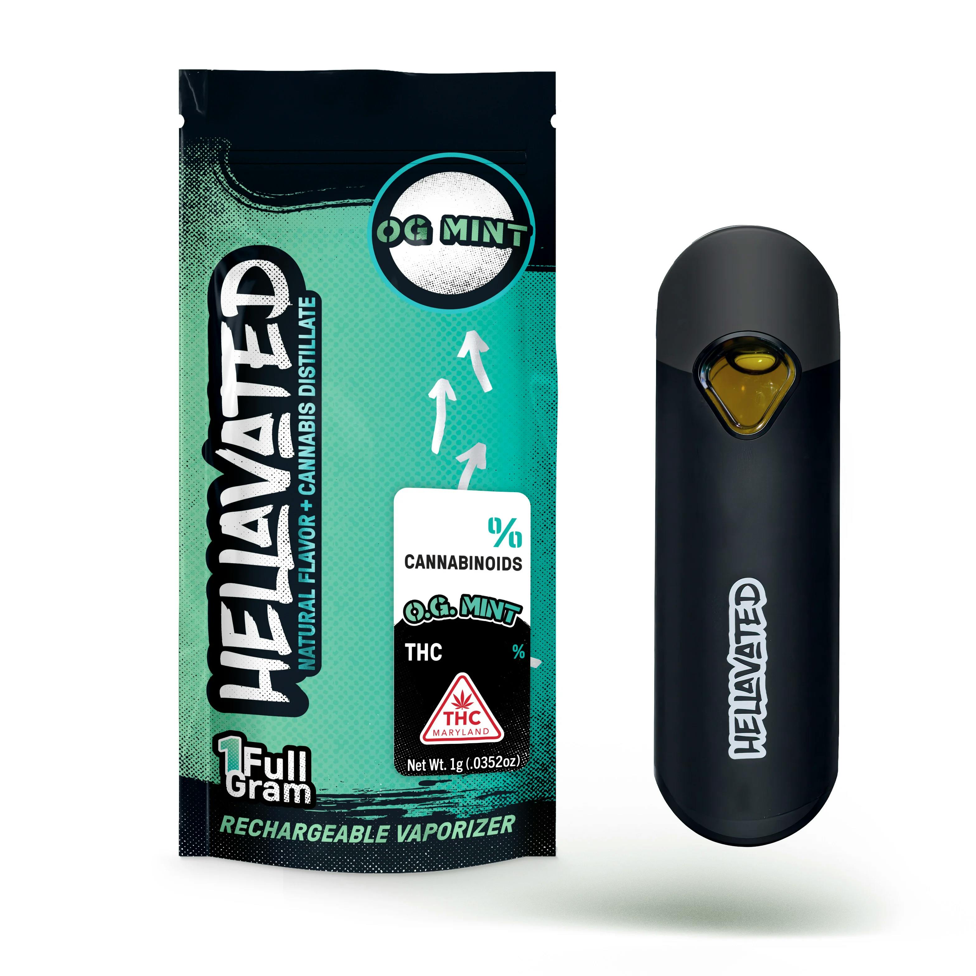 Shop Hellavated OG Mint Disposable Cloud Bar Vape Pen 1g