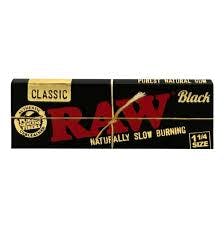 Product: Raw Rolling Papers | Classic Black | 1 1/4 Size