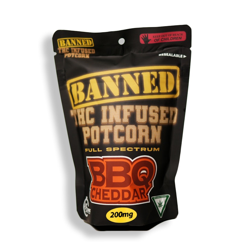 Banned | 200mg Potcorn | Sour Cream and Cheddar